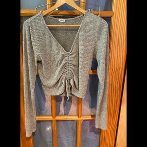 Garage long-sleeved, v-neck, crop top Women’s Mesium